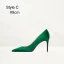 Schöne Grün Abend Leder Pumps 2023 12 cm Stilettos Spitzschuh Pumps Hochhackige