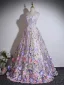 Flower Fairy Multi-Colors Embroidered Flower Prom Dresses 2026 Ball Gown Strapless Sleeveless Backless Floor-Length / Long Prom Formal Dresses