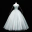 Elegant Mint Green Prom Dresses 2022 Ball Gown Off-The-Shoulder Beading Pearl Rhinestone Sleeveless Backless Floor-Length / Long Prom Formal Dresses