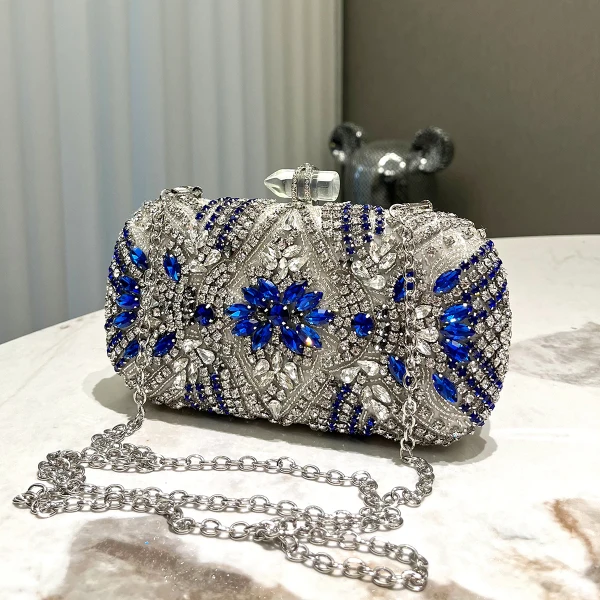 Scintillantes Argenté Alliage Faux Diamant Promo Pochette 2024