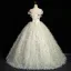 Charmant Ivory / Creme Glanz Pailletten Quaste Ballkleider 2023 Ballkleid Bandeau Schleife Ärmellos Rückenfreies Lange Festliche Kleider