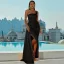 Fashion Yellow Holiday Split Front Evening Dresses 2022 Trumpet / Mermaid One-Shoulder Sleeveless Backless Floor-Length / Long Formal Dresses