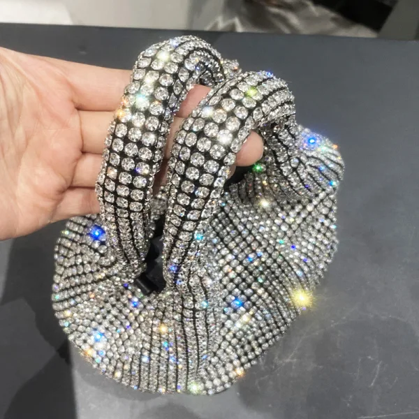 Scintillantes Rougissant Rose Faux Diamant Cocktail Sacs Pour Femmes Sacs à bandoulière 2023