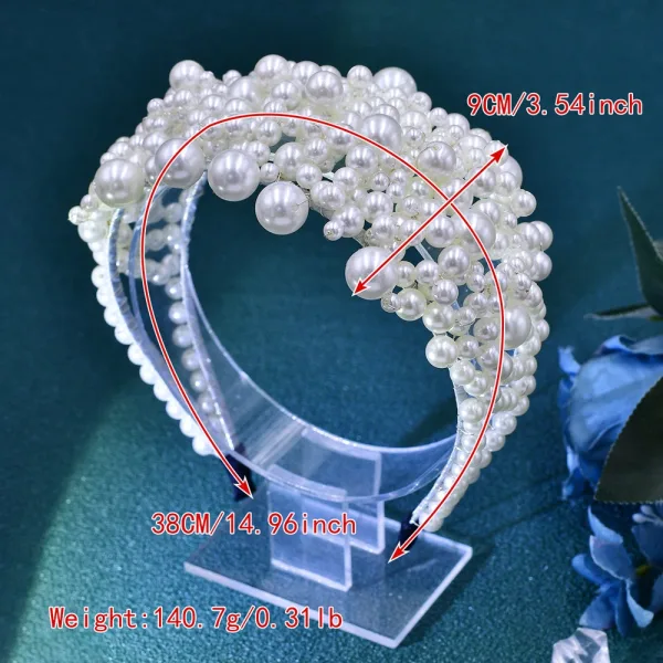 Élégant Blanche Perle Mariage Accessoire Cheveux Mariage 2024