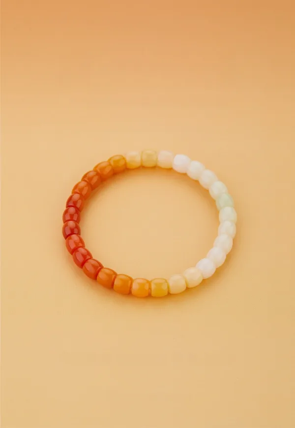 Unusual Gradient-Color Yellow Jade Bracelet Accessories 2026