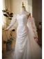 Schöne Weiß Satin Leichtes Brautkleider / Hochzeitskleider 2025 Meerjungfrau Bandeau Ärmellos Rückenfreies Sweep / Pinsel Zug Hochzeit