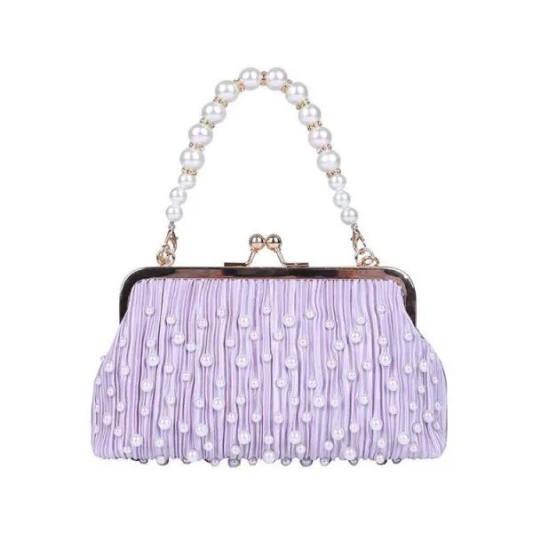 Chic / Beautiful Fashion White Pearl Prom Clutch Bags 2023