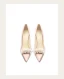 Elegant Champagne Pearl Wedding Shoes 2024 Leather 10 cm Stiletto Heels Pointed Toe Wedding Pumps High Heels