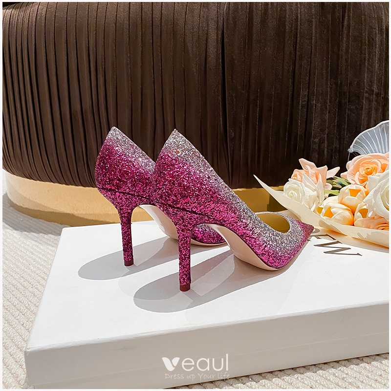 Chaussures De Danse Latino Pour Femme - Talons Mi-hauts Avec Paillettes - Pour Danse Latine, Salsa, Bachata - Confortables Et Stylées