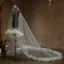 Vintage / Originale Blanche En Dentelle Voile De Mariée 2024 3 m Tulle Chapel Train