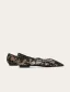 Vintage / Retro Chinese style Lace Embroidered Flat Black Prom Womens Shoes 2024 Tulle Pointed Toe Heels