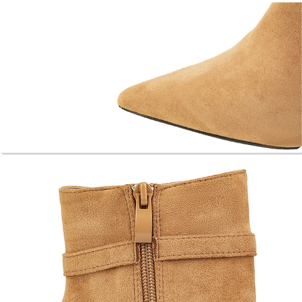 Mote Brun Sløyfe Gateklær Boots Dame 2022 8 cm Stiletthæler Spisse Boots