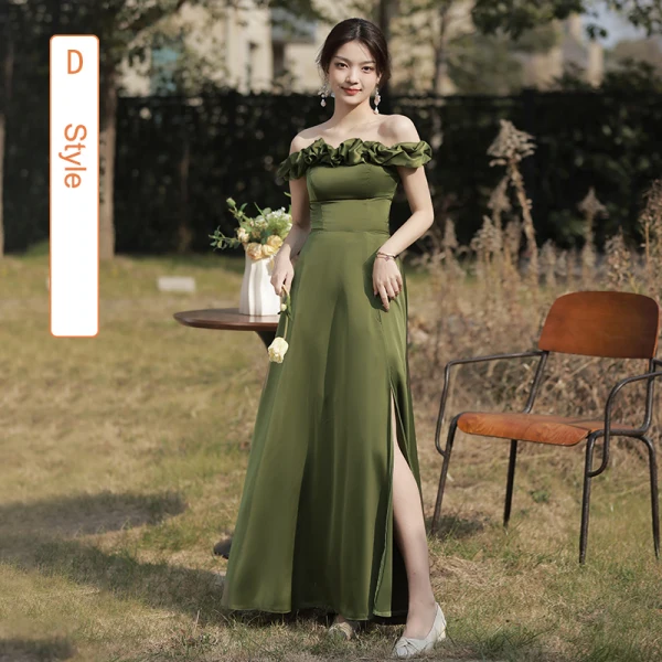 green emerald velvet dress Duntery A-Line Cap Sleeve Chiffon Bridesmaid Dress with Bow, Lemon main image 1