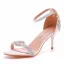 Maravilloso Multi-Colors Rhinestone Zapatos de novia 2022 7 cm Stilettos / Tacones De Aguja Correa Del Tobillo Peep Toe Boda Sandalias High Heels