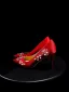 Chic / Belle Rouge Satin Promo Cristal Escarpins 2026 6 cm Talons Aiguilles À Bout Pointu Talons Hauts