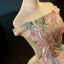 Élégant Rougissant Rose Perlage Paillettes En Dentelle Fleur Robe De Bal 2023 Robe Boule De l'épaule Sans Manches Dos Nu Longue Robe De Bal