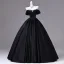 Style Audrey Hepburn Noire Faux Diamant Robe De Bal 2026 Princesse Sans Manches Dos Nu