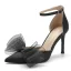 Sexy Black Bow Evening Party Womens Shoes 2023 Ankle Strap 8 cm Stiletto Heels Pointed Toe Womens Shoes High Heels