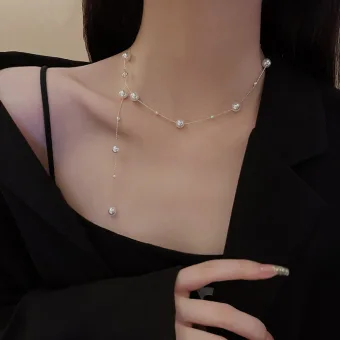 Charming Gold Pearl Sterling Silver Prom Necklaces Accessories 2023