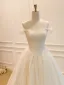 Schlicht High End Weiß Satin Brautkleider / Hochzeitskleider 2026 A Linie Bandeau Ärmellos Rückenfreies Lange