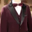 Classic Burgundy 5-piece Long Sleeve Boys Wedding Suits 2025 Coat Pants Shirt Tie Vest Wedding