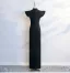 Vintage / Retro Chinese style Black Evening Party Cheongsam 2025 High Neck Cap Sleeves Sweep Train