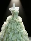 Prom Dresses Formal Dresses Prom Dresses Sage Green Crossed Straps Backless Bow Cascading Ruffles Floor-Length / Long Polyester Strapless Prom Fall Spring Summer Sleeveless Ethereal