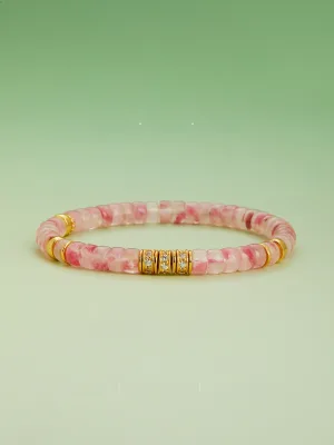 Lovely Blushing Pink Handmade Natural Crystal Bracelet Accessories 2025