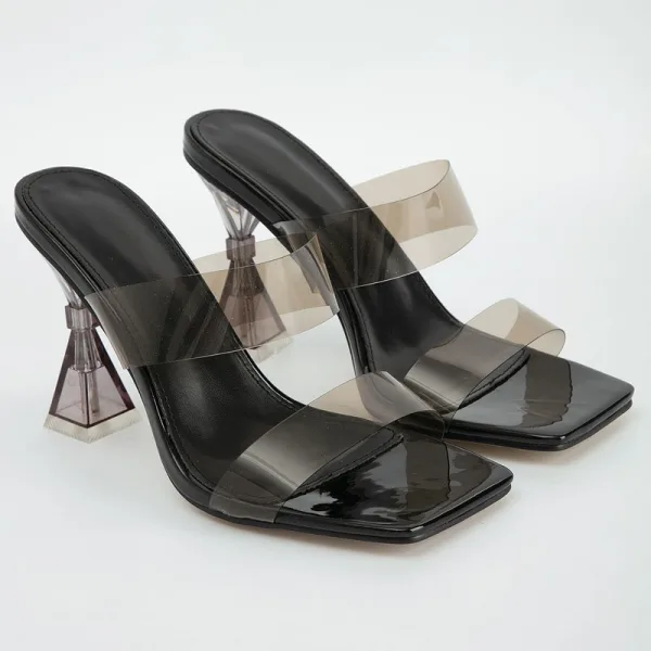 Transparent Silver Street Wear Womens Sandals High Heels 2022 9 cm Stiletto Heels Open / Peep Toe Sandals