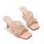 Modest / Simple Beige Casual Womens Sandals 2022 7 cm Stiletto Heels Open / Peep Toe Sandals High Heels