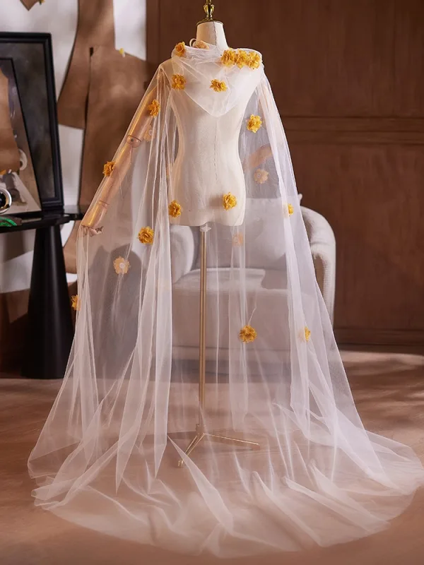 Chic / Belle Blanche Fait main Appliques Promo châle Accessorize Tulle 2025