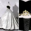 Élégant Noire Daim Robe De Bal 2022 Robe Boule Bustier Sans Manches Dos Nu Chapel Train Robe De Ceremonie