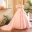 Lovely Blushing Pink Appliques Birthday Flower Girl Dresses 2025 Ball Gown Scoop Neck Short Sleeve Backless Sweep Train Tulle Flower Girl Dresses