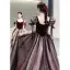 Elegant Burgundy Suede Prom Dresses 2023 A-Line / Princess Square Neckline Short Sleeve Backless Floor-Length / Long Prom Formal Dresses