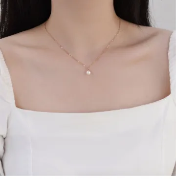 Eleganta Guld Tidsbeställning Bal Pärla Halsband Tillbehör 2023