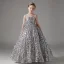 Sparkly Silver Beading Sequins Birthday Flower Girl Dresses 2024 Ball Gown Scoop Neck Sleeveless Backless Floor-Length / Long