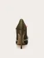 Bloemenfee Klaver Groen Appliques Gala Pumps 2025 Leer X-Strap 10 cm Naaldhakken / Stiletto Spitse Neus Pumps Hoge Hakken