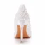 Elegant White Pearl Lace Flower Wedding Shoes 2022 9 cm Stiletto Heels Pointed Toe Wedding Pumps High Heels