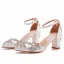 Élégant Blanche Faux Diamant Chaussure De Mariée 2023 Bride Cheville 7 cm Talons Aiguilles À Bout Pointu Mariage Sandales Talons Hauts