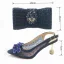 Charming Silver Rhinestone Flower Evening Party Womens Sandals Clutch Bags 2023 7 cm Stiletto Heels Pointed Toe Womens Sandals High Heels Clutch Bags