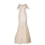 Scintillantes Sexy Champagne Paillettes Robe De Soirée 2022 Trompette / Sirène Bretelles Spaghetti Manches Courtes Dos Nu Longue Soirée Robe De Ceremonie