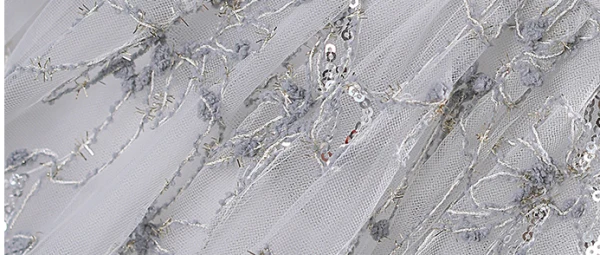 Chic / Beautiful Grey Beading Sequins Pearl Lace Flower Birthday Flower Girl Dresses 2024 A-Line / Princess High Neck Short Sleeve Floor-Length / Long