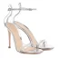 Sexy Silver Evening Party Womens Sandals 2022 Rhinestone Ankle Strap 11 cm Stiletto Heels Open / Peep Toe Sandals High Heels
