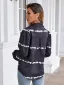 Casual Printing Svart Topper Dame Bluser 2021 Løs Revers Langermede Bluser