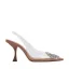 Transparent Chic / Beautiful Beige Summer Street Wear Rhinestone Womens Sandals 2022 Slingbacks 7 cm Stiletto Heels Pointed Toe Sandals High Heels