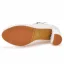 Elegant White Lace Flower Wedding Shoes 2022 Pearl 7 cm Thick Heels Round Toe Wedding Pumps High Heels