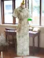 Chinese style Summer Sage Green Printing Floor-Length / Long Cheongsam 2024 Trumpet / Mermaid High Neck Short Sleeve