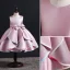Fashion Burgundy Birthday Cascading Ruffles Flower Girl Dresses 2023 Ball Gown Scoop Neck Sleeveless Backless Bow Tea-length Flower Girl Dresses