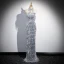 Scintillantes Sexy Argenté Paillettes Gland Robe De Soirée 2024 Trompette / Sirène Col Haut Sans Manches Dos Nu Longue Soirée Robe De Ceremonie
