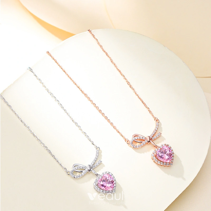 Charming Rose Gold Sterling Silver Pearl Accessories 2023 Necklaces Evening  Party